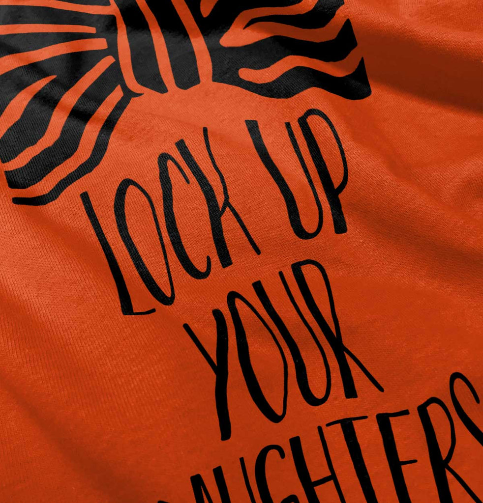 Lock Up Your Daughters Infant Toddler T Shirt-Direct To Garment Print-Brisco Baby