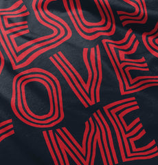 Christ Loves Me Toddler Ruffled Trim T-Shirt-Direct To Garment Print-Brisco Baby