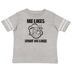 What Me Likes Toddler Football Jersey Tee-Direct To Garment Print-Brisco Baby