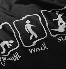 Crawl Walk Surf Infant Toddler T Shirt-Direct To Garment Print-Brisco Baby