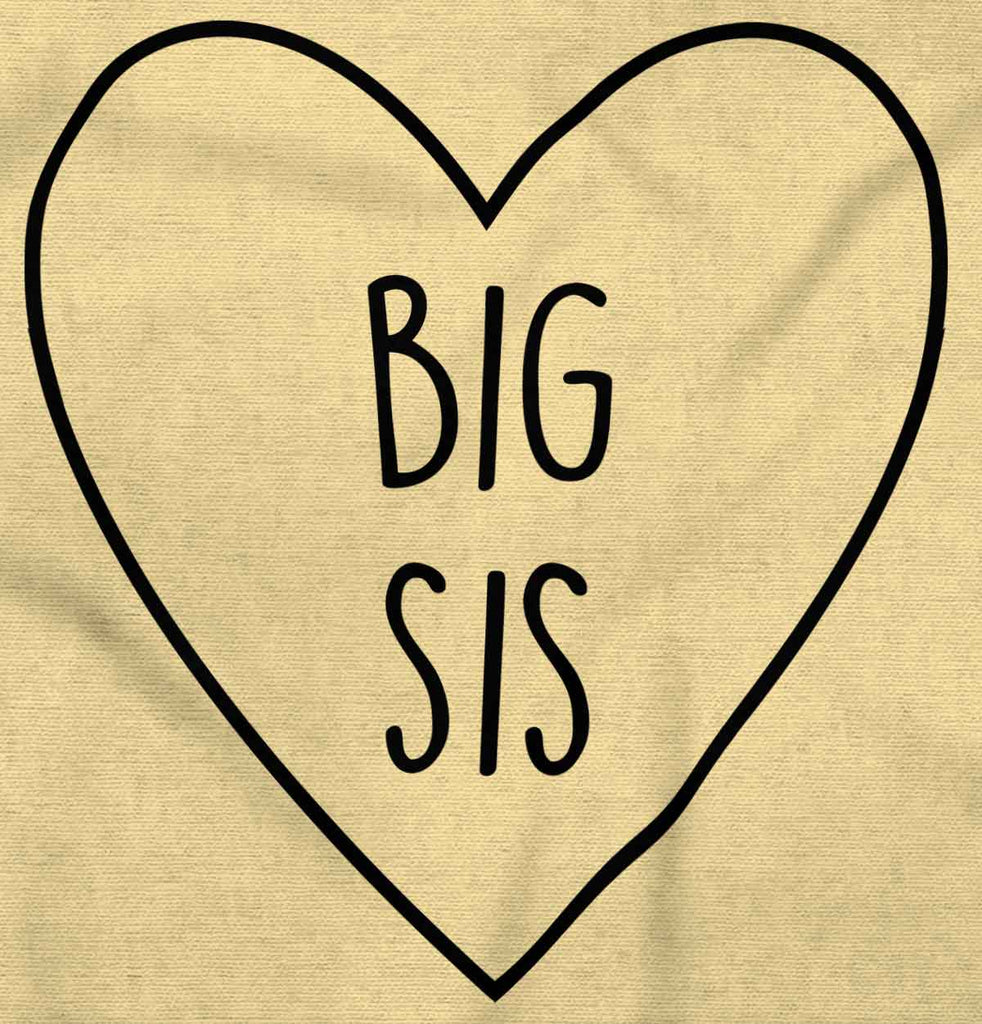 Big Sis Heart Romper Bodysuit-Direct To Garment Print-Brisco Baby