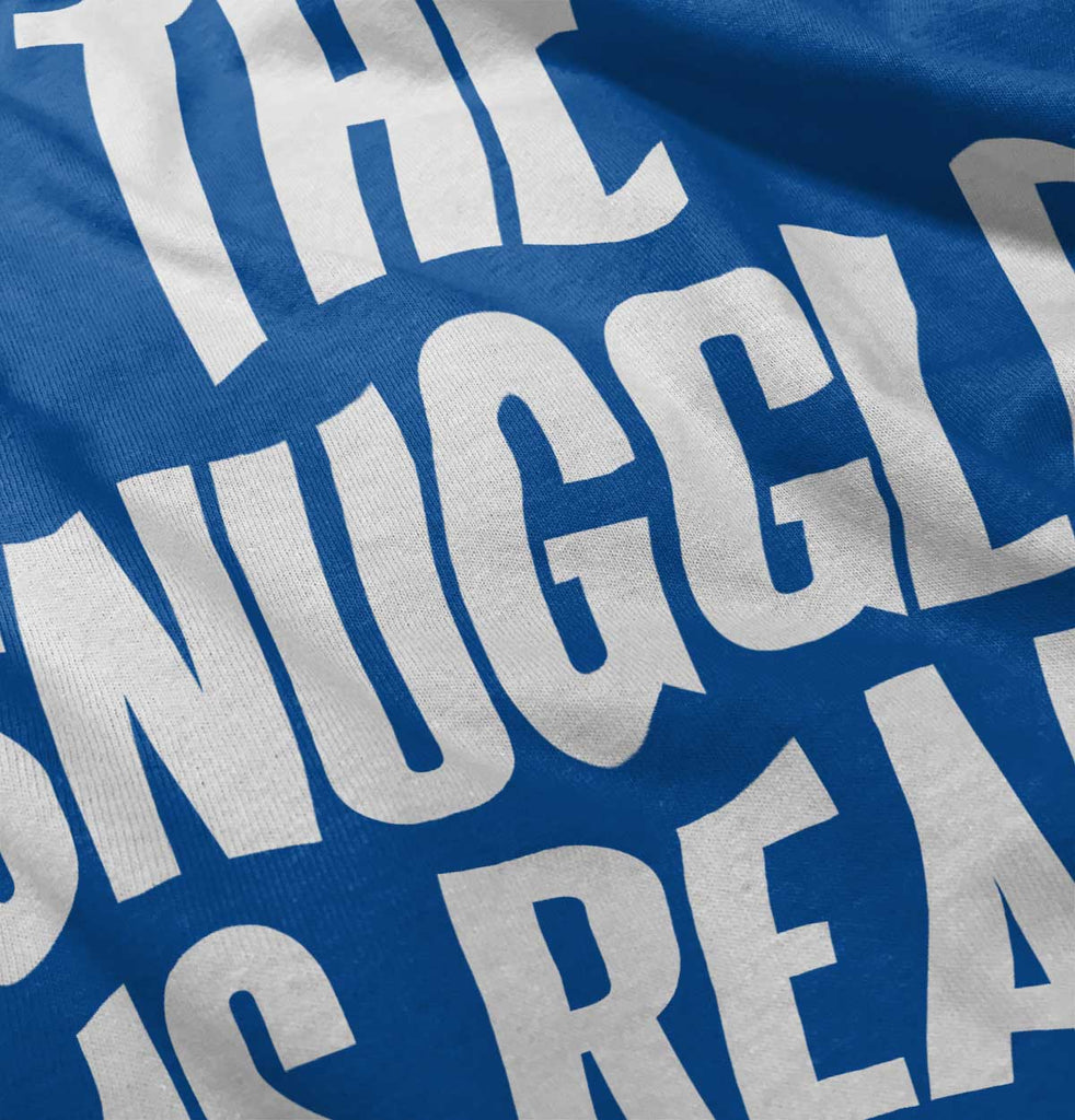 Snuggle Is Real Ringer Romper Bodysuit-Direct To Garment Print-Brisco Baby