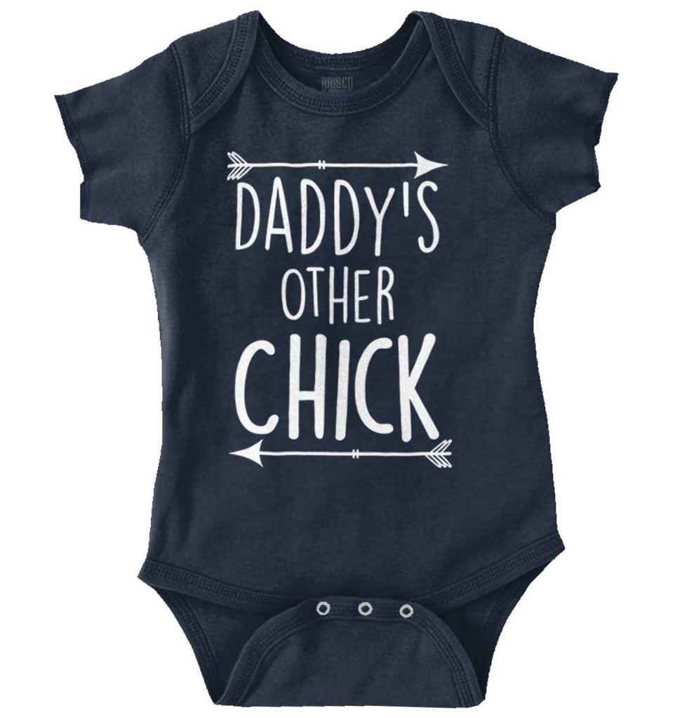 Daddy's Other Chick Romper Bodysuit-Direct To Garment Print-Brisco Baby