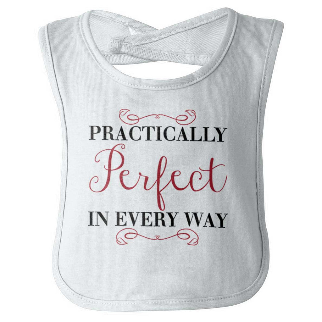 Practically Perfect Infant Baby Bib-Direct To Garment Print-Brisco Baby