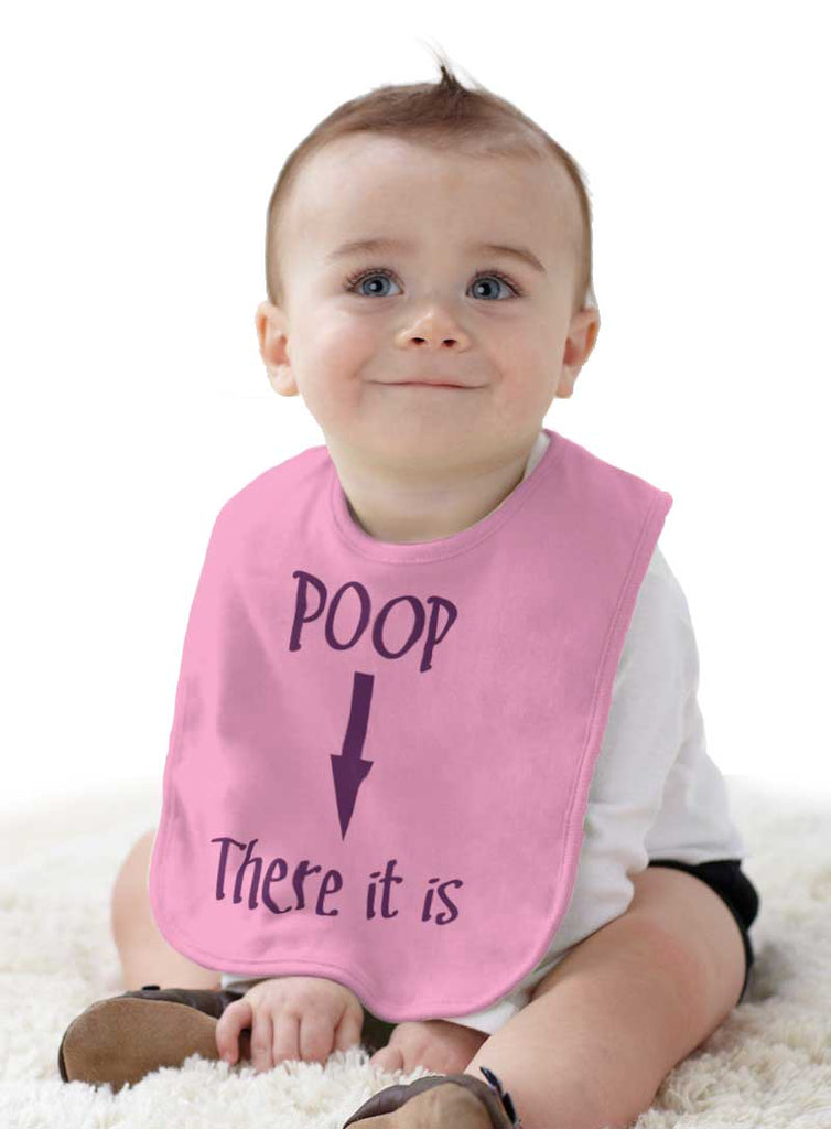 Poop There It Is Infant Baby Bib-Direct To Garment Print-Brisco Baby
