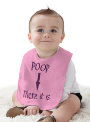 Poop There It Is Infant Baby Bib-Direct To Garment Print-Brisco Baby