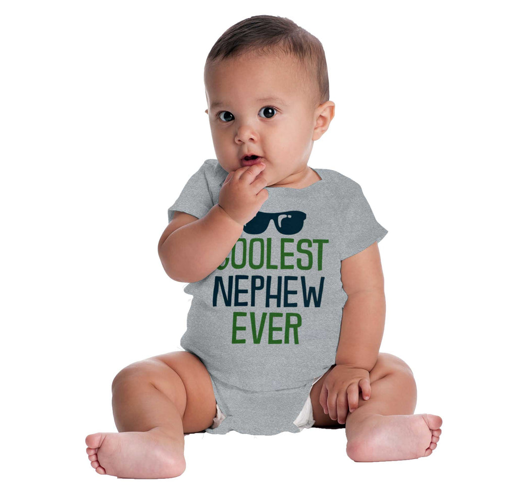 Coolest Nephew Ever Romper Bodysuit-Direct To Garment Print-Brisco Baby