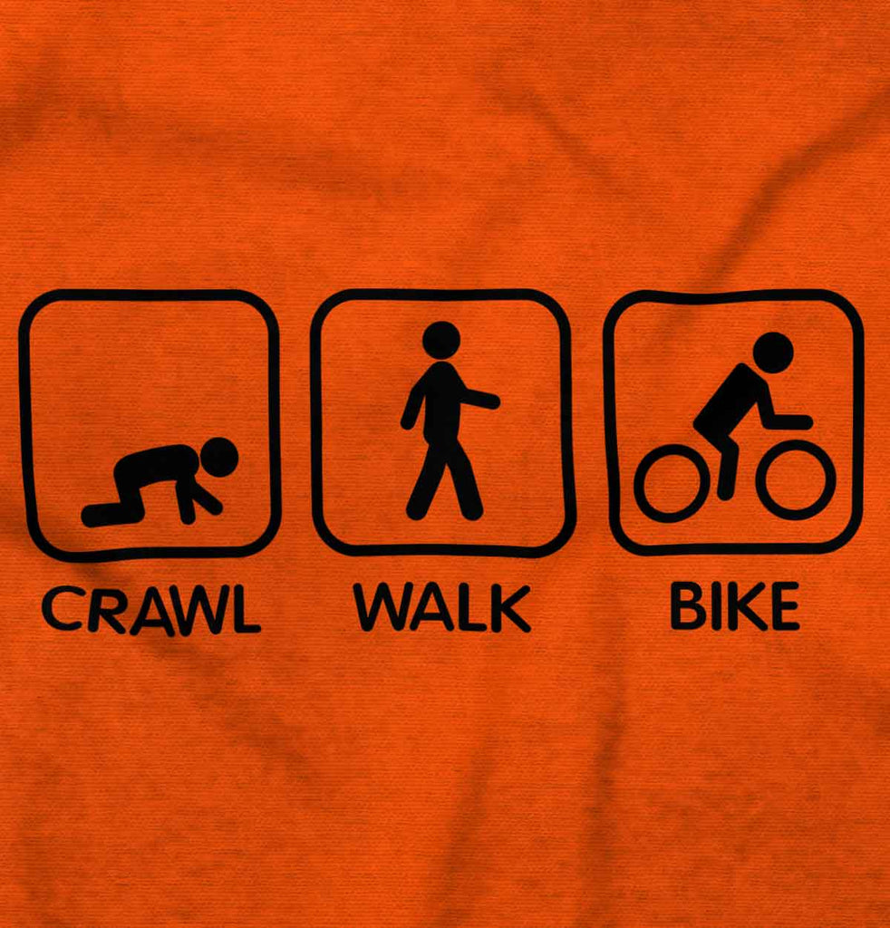 Crawl Walk Bike Infant Toddler T Shirt-Direct To Garment Print-Brisco Baby