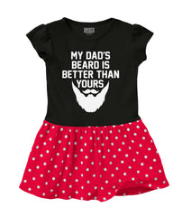 Dad's Beard Baby Polka Dot Skirt Dress-Direct To Garment Print-Brisco Baby