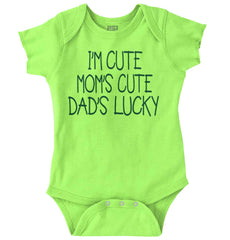 Dad's Lucky Romper Bodysuit-Direct To Garment Print-Brisco Baby