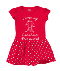 Love My Grandma Baby Polka Dot Skirt Dress-Direct To Garment Print-Brisco Baby