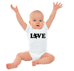 Love Autism Romper Bodysuit-Direct To Garment Print-Brisco Baby