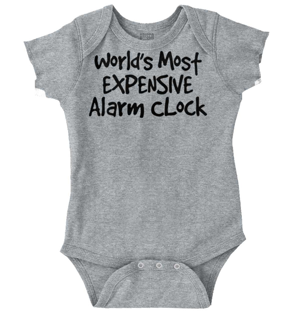 Alarm Clock Romper Bodysuit-Direct To Garment Print-Brisco Baby
