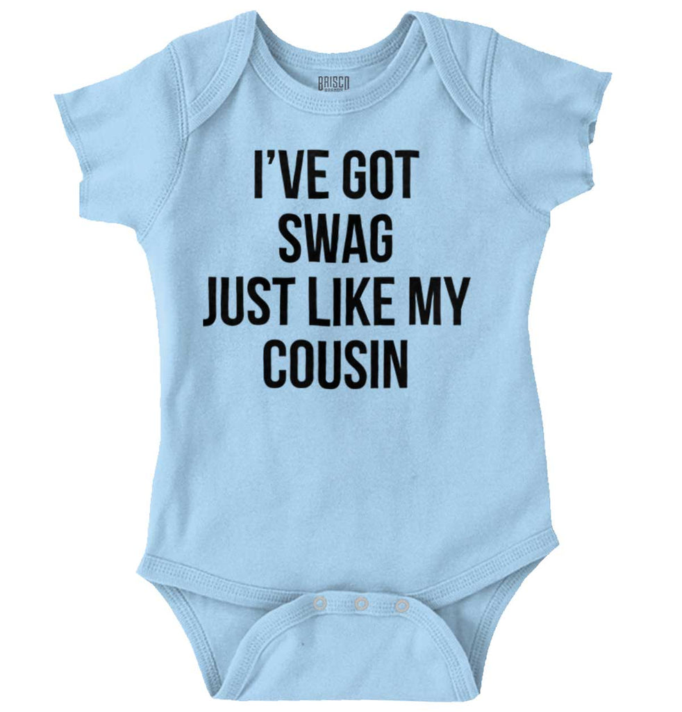 Swag Like Cousin Romper Bodysuit-Direct To Garment Print-Brisco Baby
