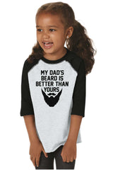 Dad's Beard Toddler Baseball-Direct To Garment Print-Brisco Baby