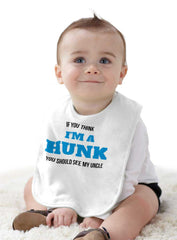 I'm A Hunk Infant Baby Bib-Direct To Garment Print-Brisco Baby