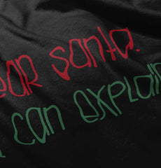 Dear Santa Can Explain Infant Baby Bib-Direct To Garment Print-Brisco Baby