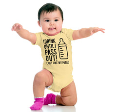 Drink Until I Pass Out Romper Bodysuit-Direct To Garment Print-Brisco Baby
