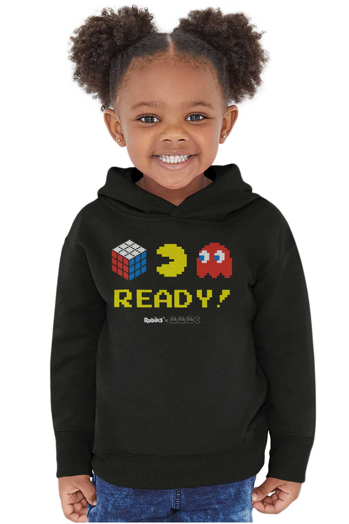 Ready Pac-Man Toddler Pullover Hoodie-Direct To Garment Print-Brisco Baby