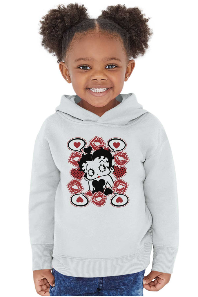 Betty In Love Toddler Pullover Hoodie-Direct To Garment Print-Brisco Baby