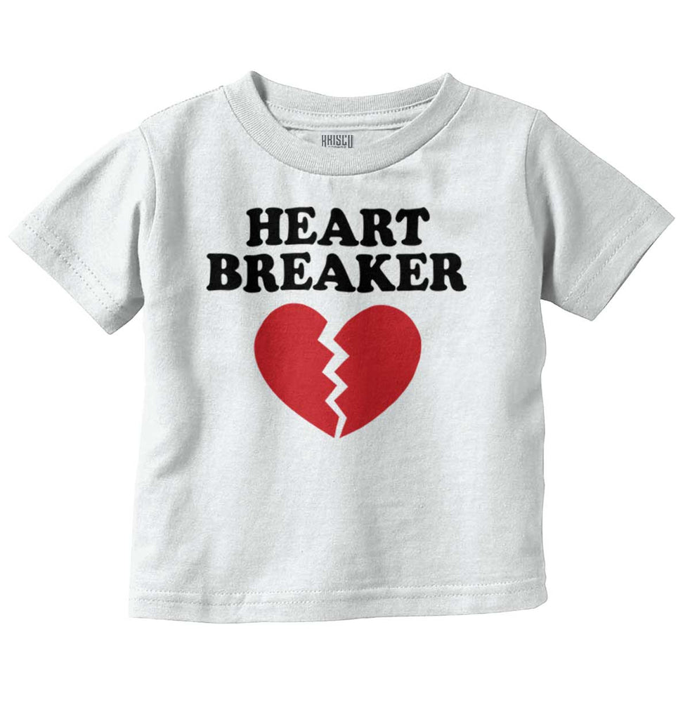 Heart Breaker Infant Toddler T Shirt-Direct To Garment Print-Brisco Baby