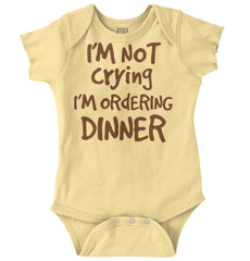 Ordering Dinner Romper Bodysuit-Direct To Garment Print-Brisco Baby