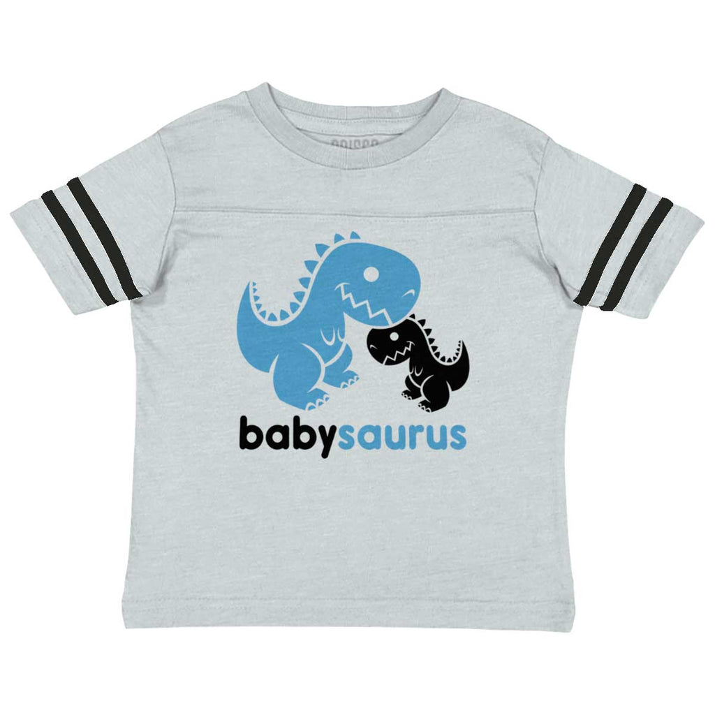 Babysaurus Rex Toddler Football Jersey Tee-Direct To Garment Print-Brisco Baby