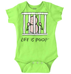 Jail Crib Romper Bodysuit-Direct To Garment Print-Brisco Baby
