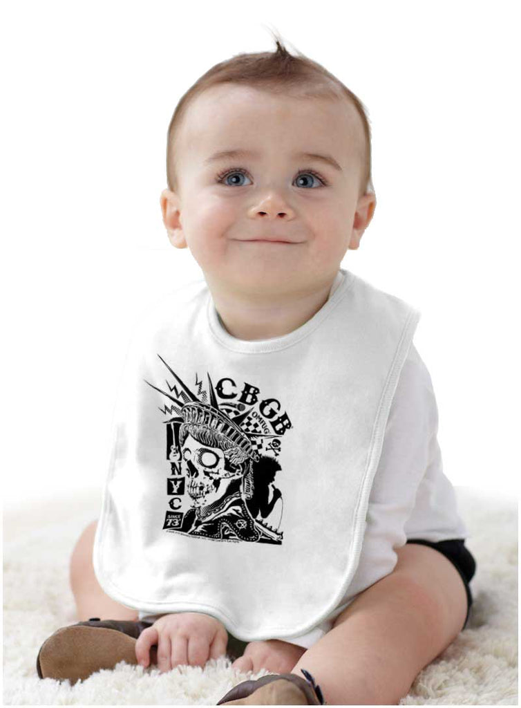 Liberty CBGB Infant Baby Bib-Direct To Garment Print-Brisco Baby