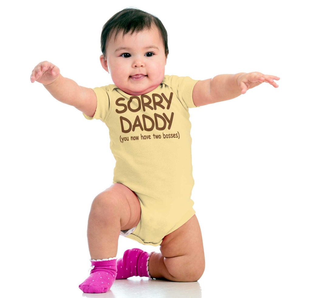 Sorry Daddy Romper Bodysuit-Direct To Garment Print-Brisco Baby
