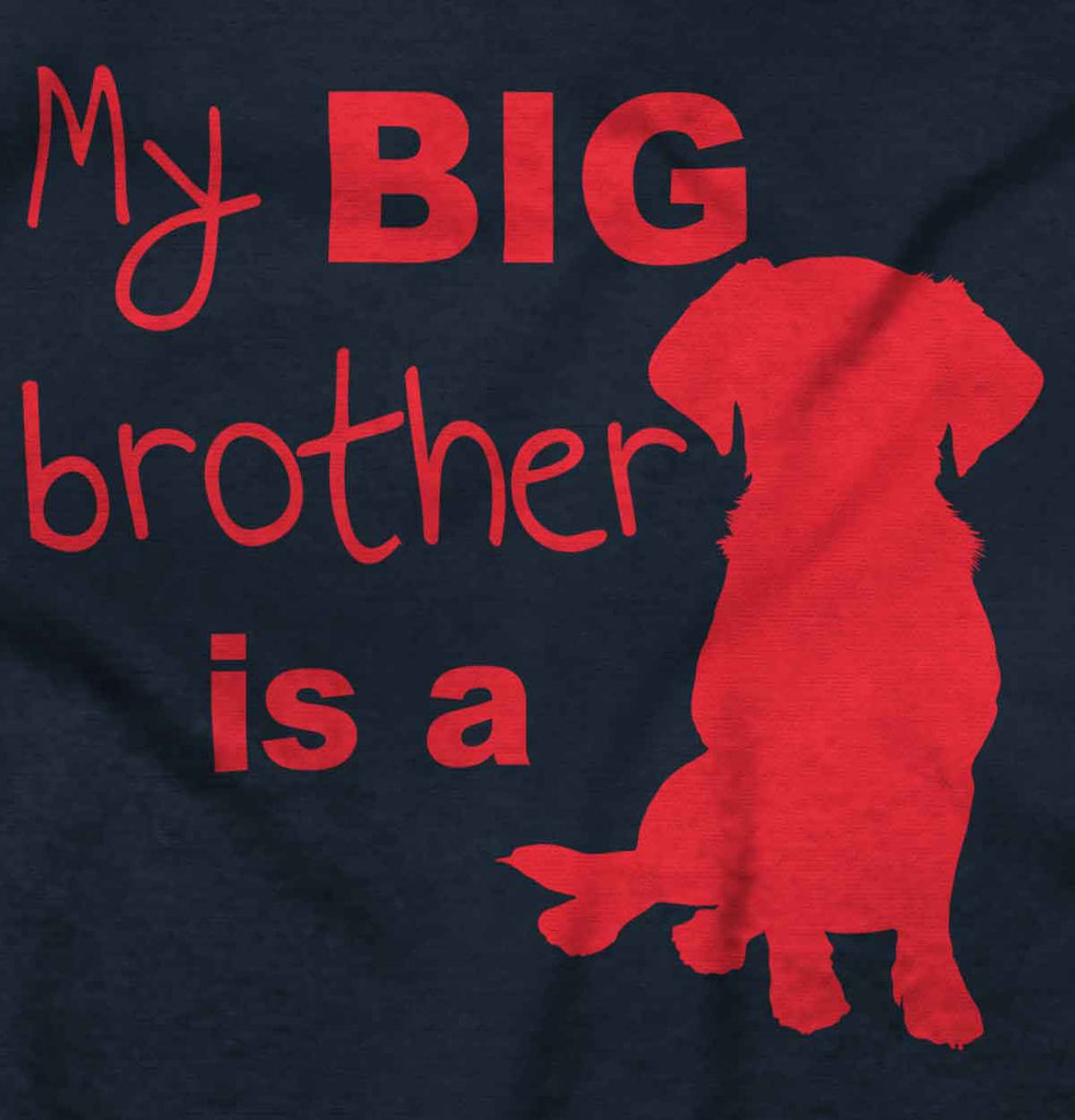 Brother is a Dog Toddler Ruffled Trim T-Shirt-Direct To Garment Print-Brisco Baby