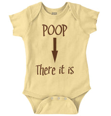 Poop There It Is Romper Bodysuit-Direct To Garment Print-Brisco Baby