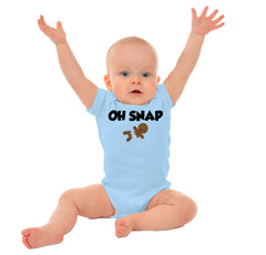 Oh Snap Gingerbread Romper Bodysuit-Direct To Garment Print-Brisco Baby