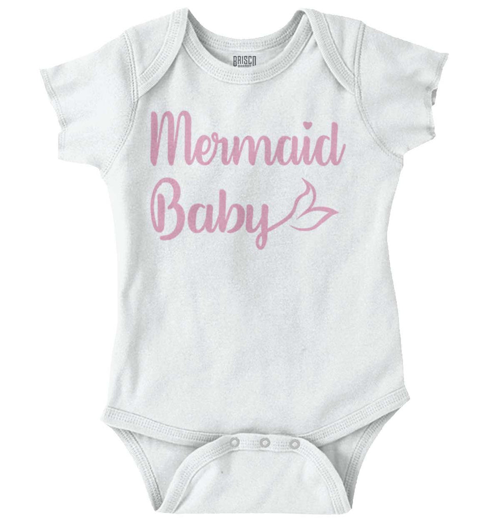 Mermaid Baby Romper Bodysuit-Direct To Garment Print-Brisco Baby