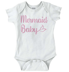 Mermaid Baby Romper Bodysuit-Direct To Garment Print-Brisco Baby