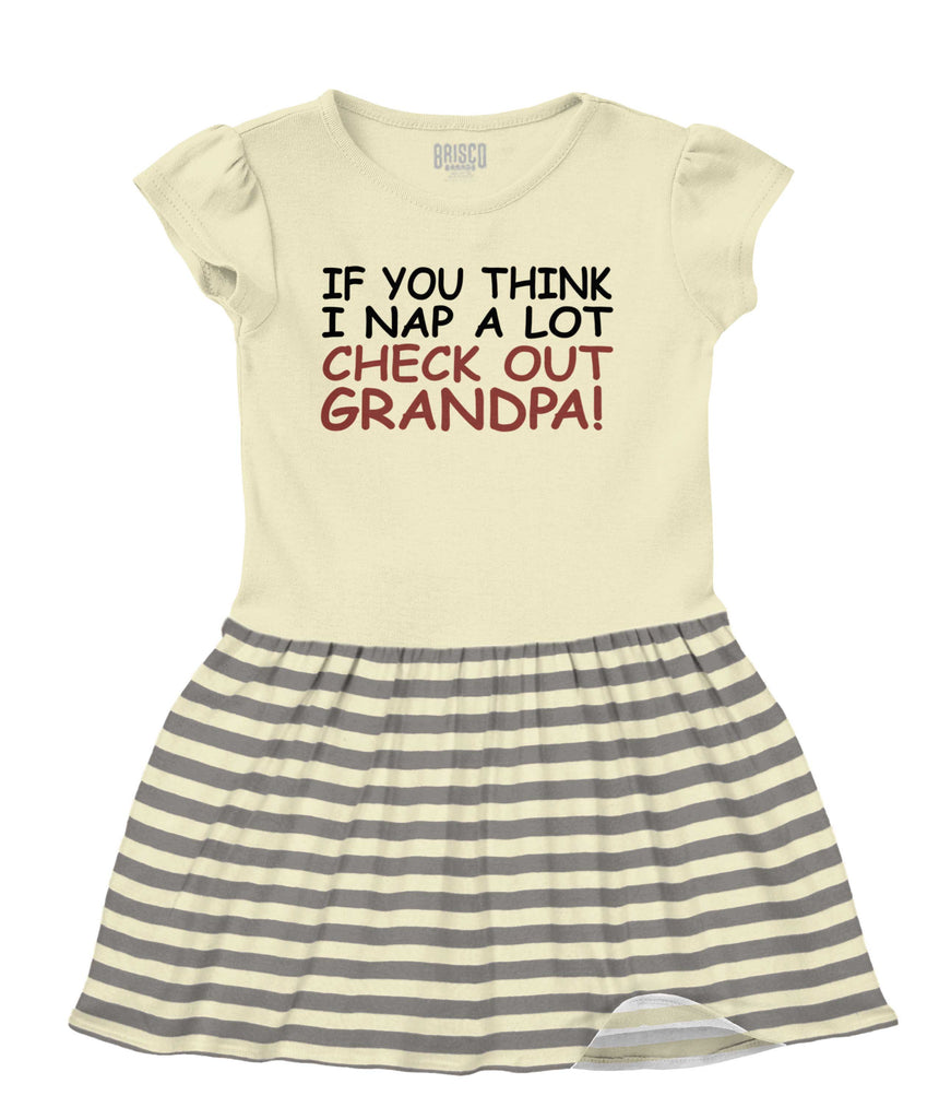 Check Out Grandpa Baby Striped Skirt Dress-Direct To Garment Print-Brisco Baby