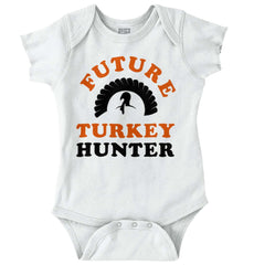Future Turkey Hunter Romper Bodysuit-Direct To Garment Print-Brisco Baby