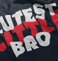 Cutest Little Bro Infant Toddler T Shirt-Direct To Garment Print-Brisco Baby