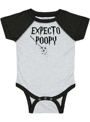 Expecto Poopy Raglan Romper Bodysuit-Direct To Garment Print-Brisco Baby
