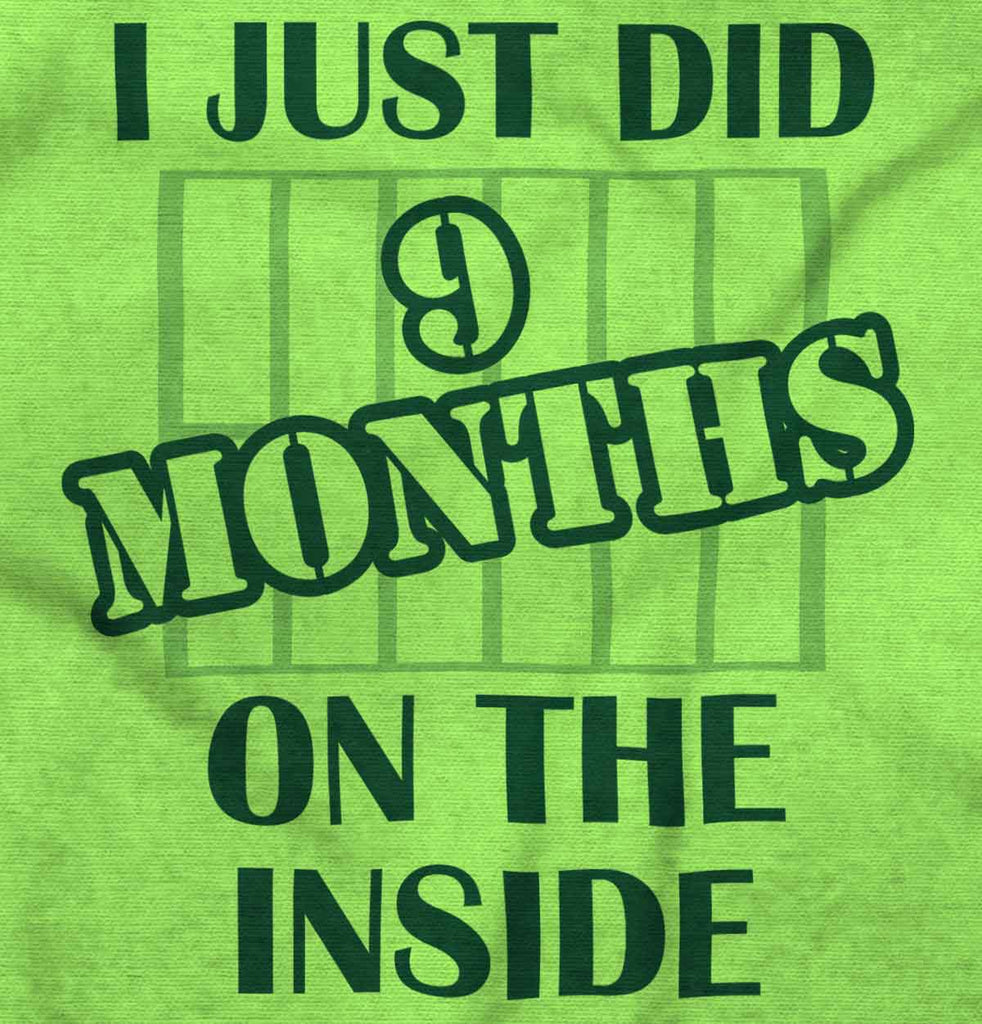 9 Months On The Inside Romper Bodysuit-Direct To Garment Print-Brisco Baby