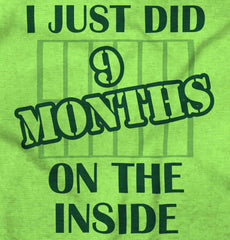 9 Months On The Inside Romper Bodysuit-Direct To Garment Print-Brisco Baby