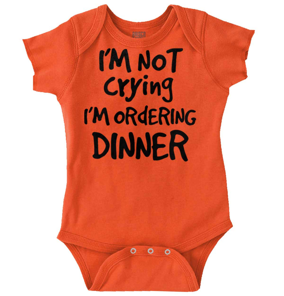 Ordering Dinner Romper Bodysuit-Direct To Garment Print-Brisco Baby