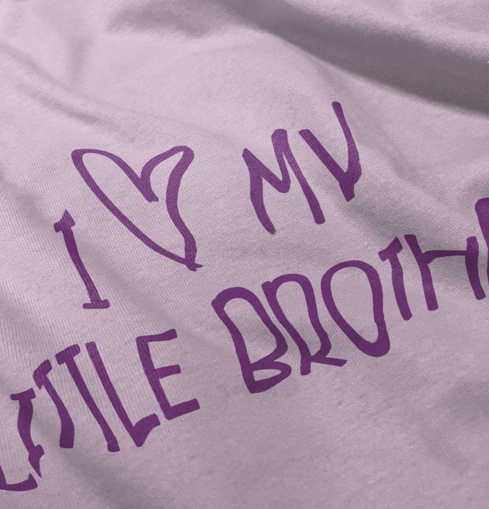 I Love My Little Brother Romper Bodysuit-Direct To Garment Print-Brisco Baby