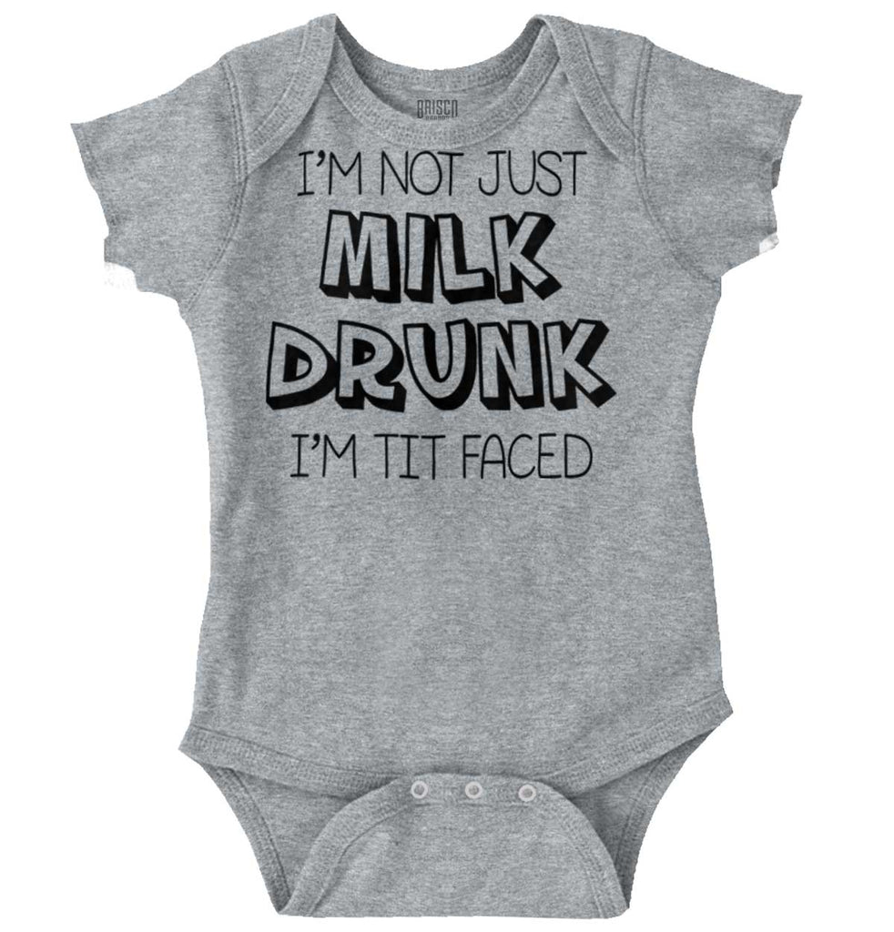 Milk Drunk Romper Bodysuit-Direct To Garment Print-Brisco Baby