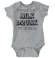 Milk Drunk Romper Bodysuit-Direct To Garment Print-Brisco Baby