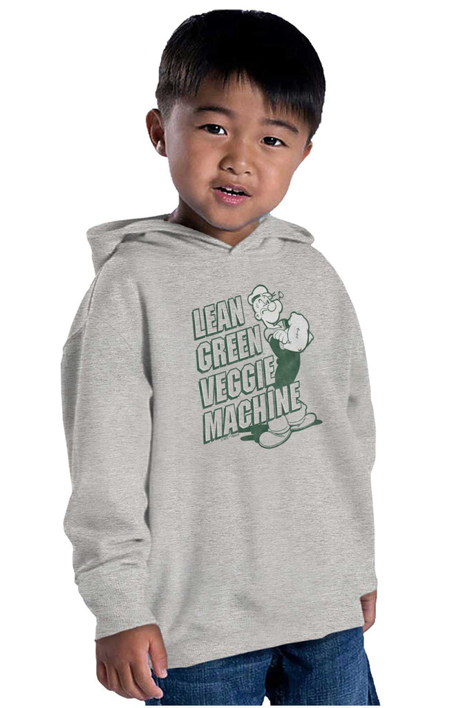 Lean Green Veggie Machine Toddler Pullover Hoodie-Direct To Garment Print-Brisco Baby