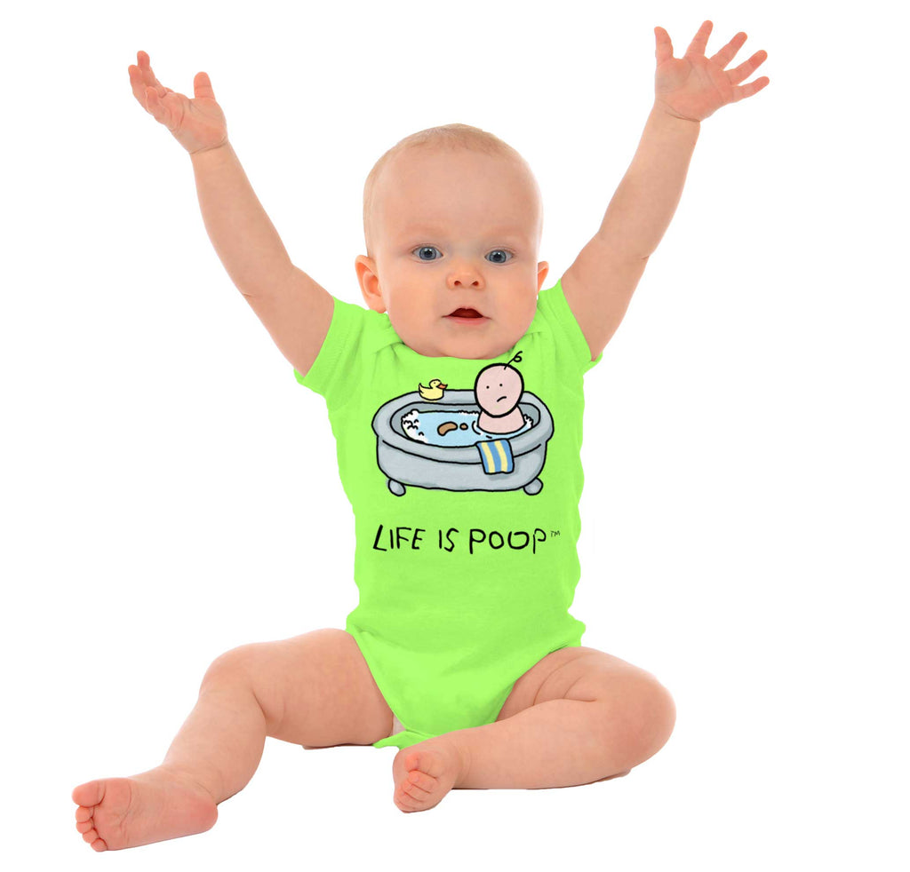 Poop in Bath Romper Bodysuit-Direct To Garment Print-Brisco Baby
