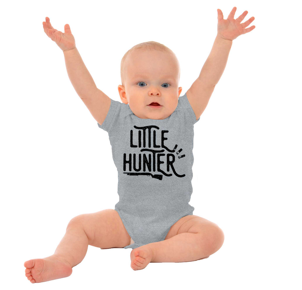 Little Hunter Gun Romper Bodysuit-Direct To Garment Print-Brisco Baby