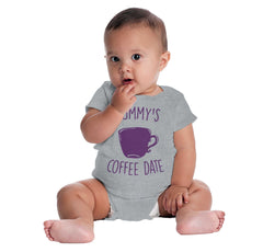 Mommy's Coffee Date Romper Bodysuit-Direct To Garment Print-Brisco Baby