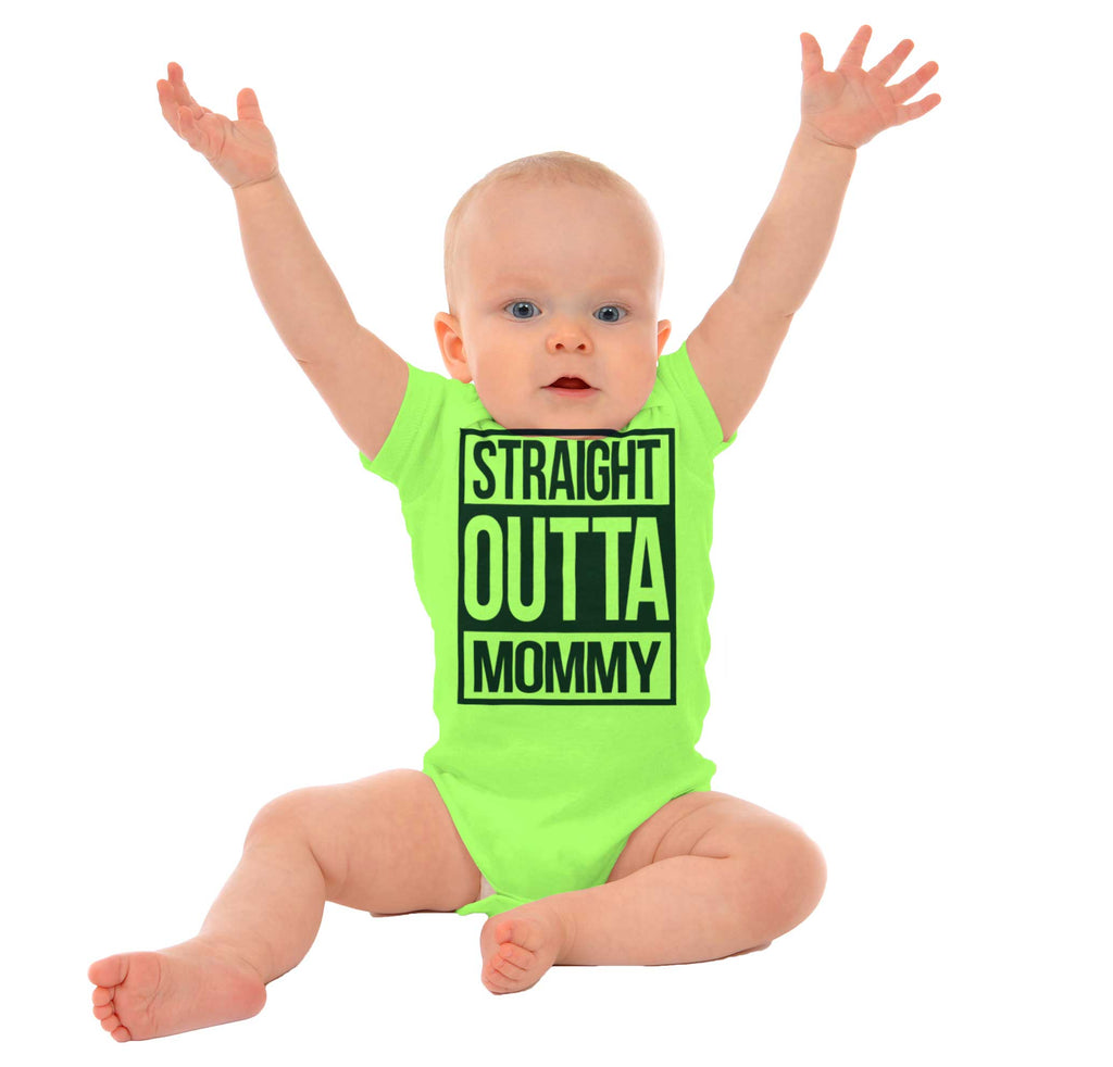 Straight Outta Mommy Romper Bodysuit-Direct To Garment Print-Brisco Baby